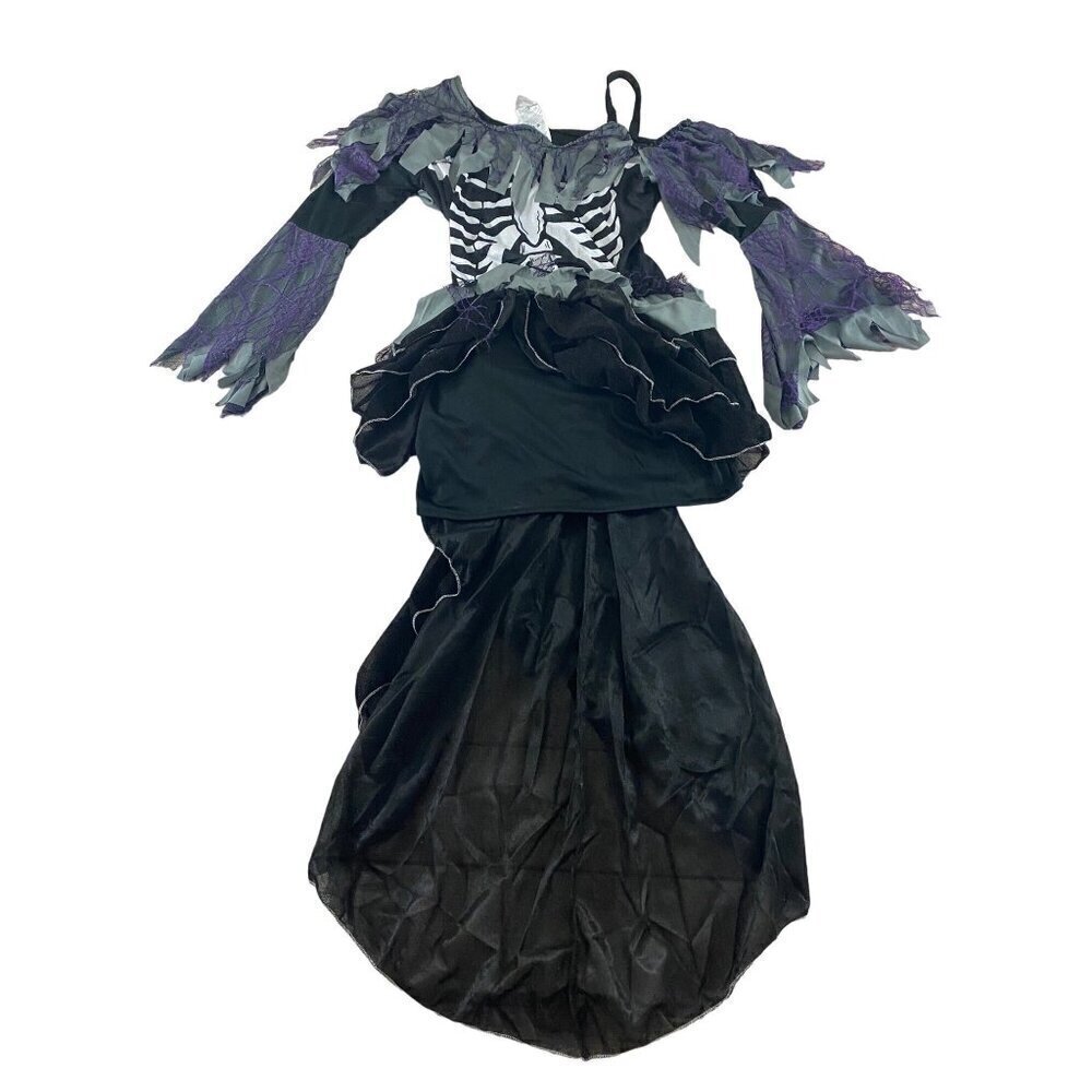 Forum Novelties Women's Black Santa Muerte Cosplay Costume Dress - Standard